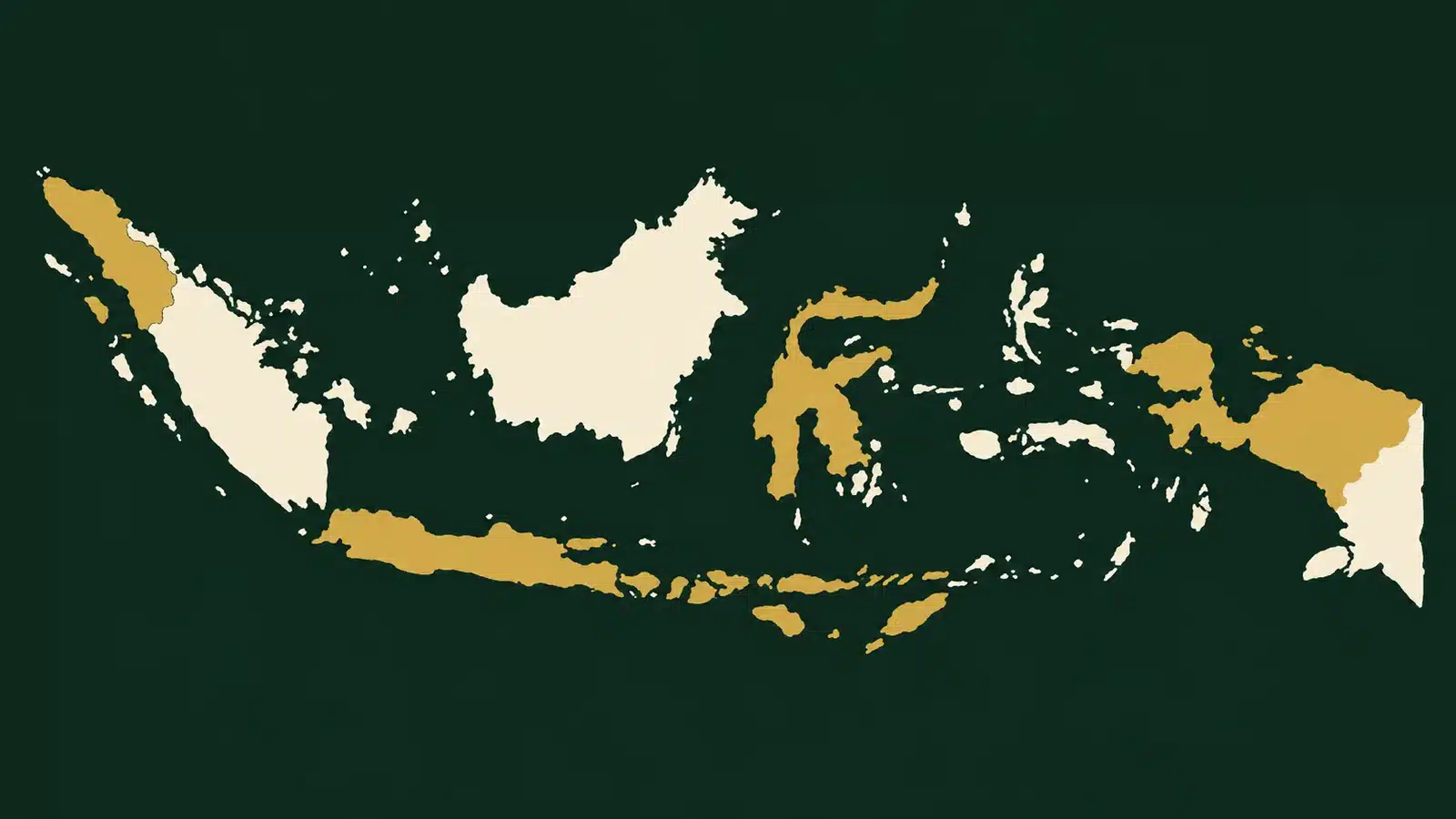 Indonesian Vanilla Explained: Origin, Growing Regions, Curing and Flavour 2 Map of Indonesia with vanilla growing regions highlighted in gold: North Sumatra, Java, Bali, Nusa Tenggara, Sulawesi and Papua